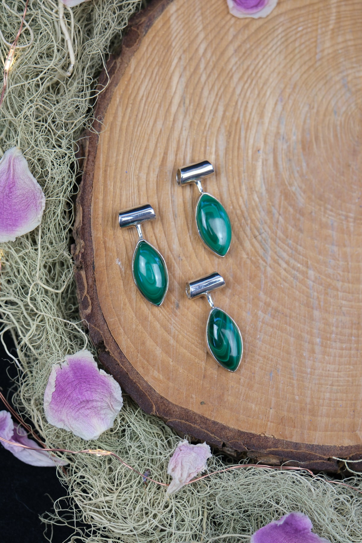 Malachite Sterling Silver Pendant