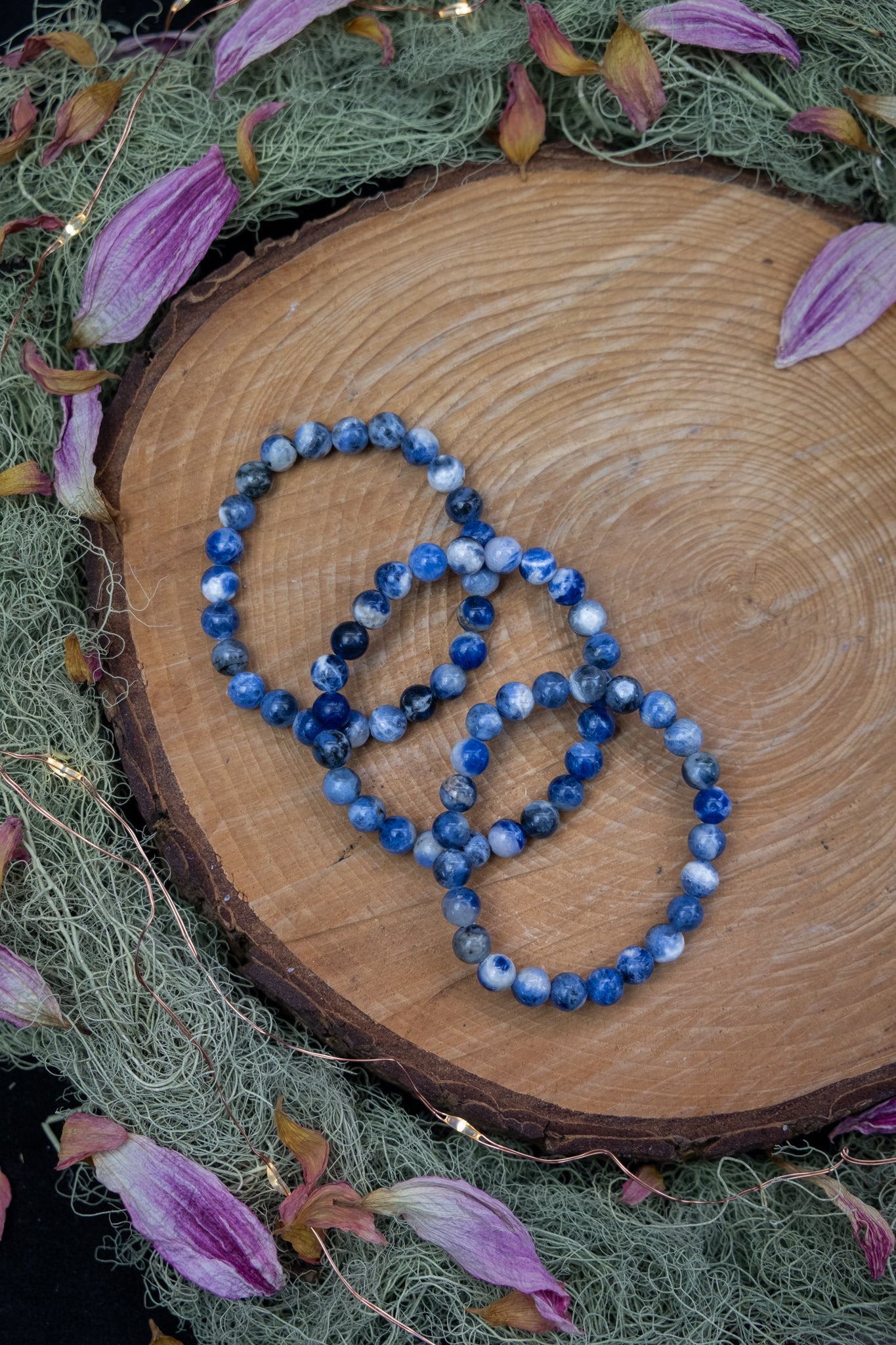 Children's Sodalite crystal bracelet, crystal for calm, times of upheaval, Express your true self