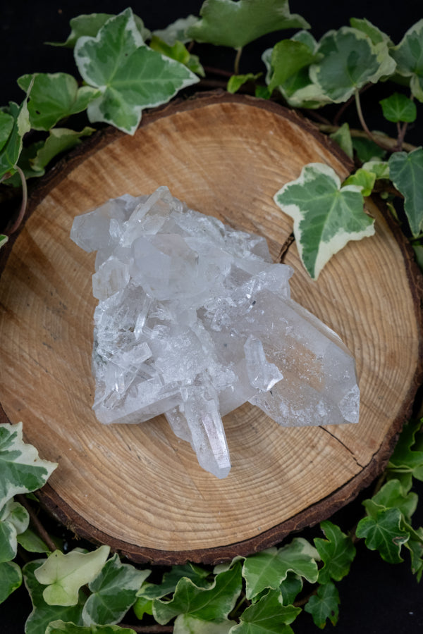 Zeca de Souza Quartz Cluster Crystal with Barnacle Crystals and Self Healed Stone from Brazil for Healing and Meditation