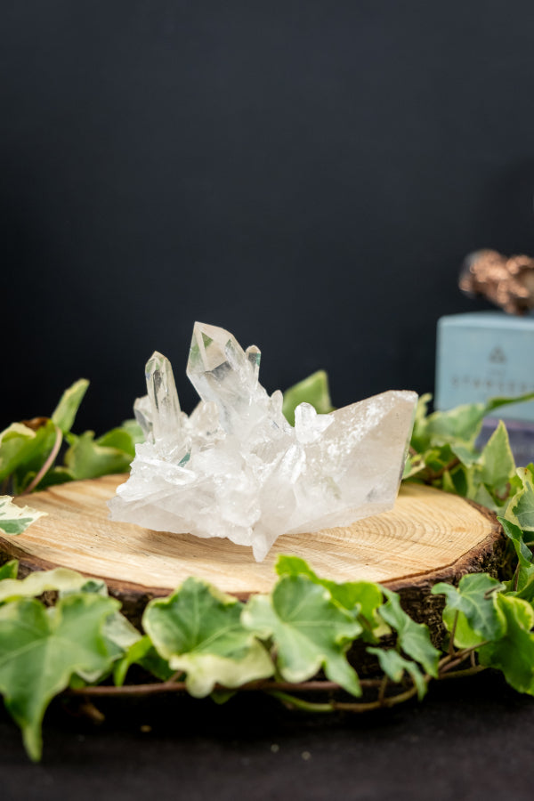 Zeca de Souza Quartz Cluster Crystal with Barnacle Crystals and Self Healed Stone from Brazil for Healing and Meditation