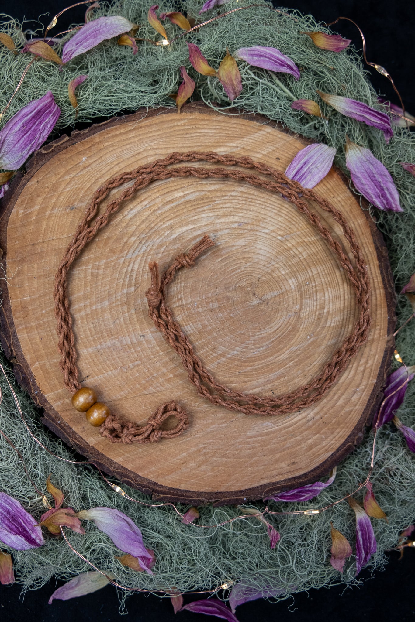 Macrame Crystal Pouch Necklace