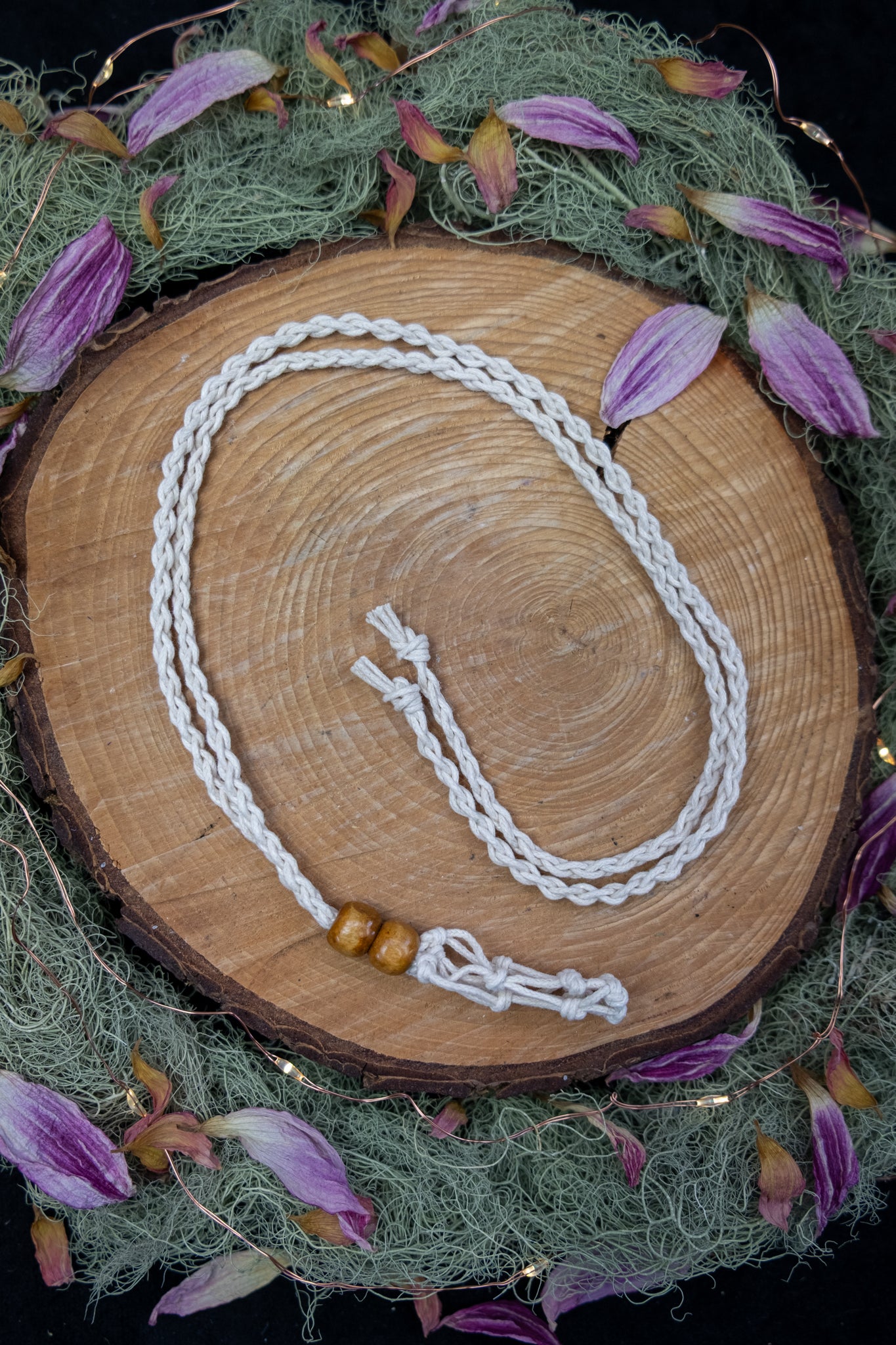 Macrame Crystal Pouch Necklace