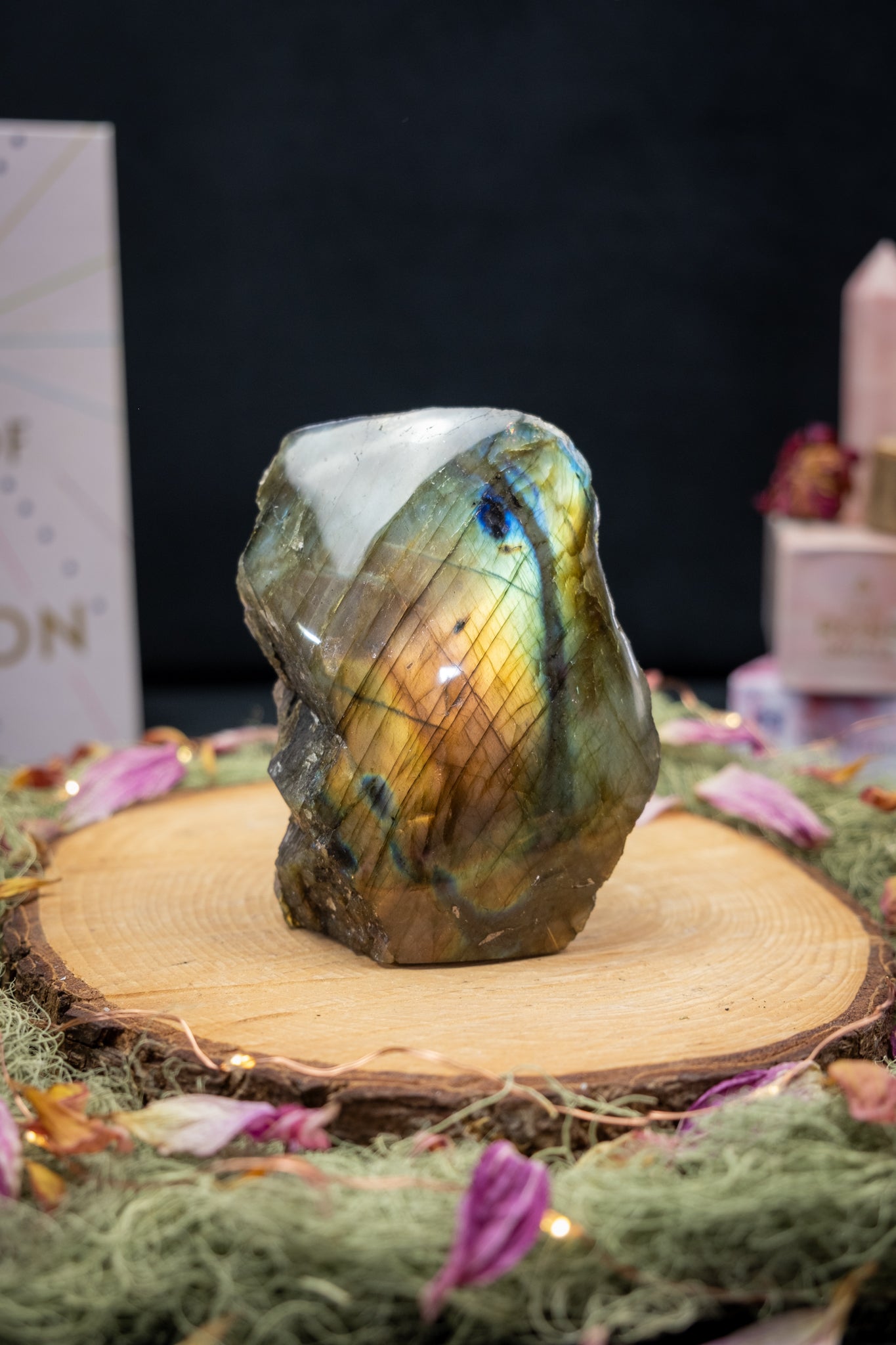 Part Raw, Part Polished Labradorite Freeform