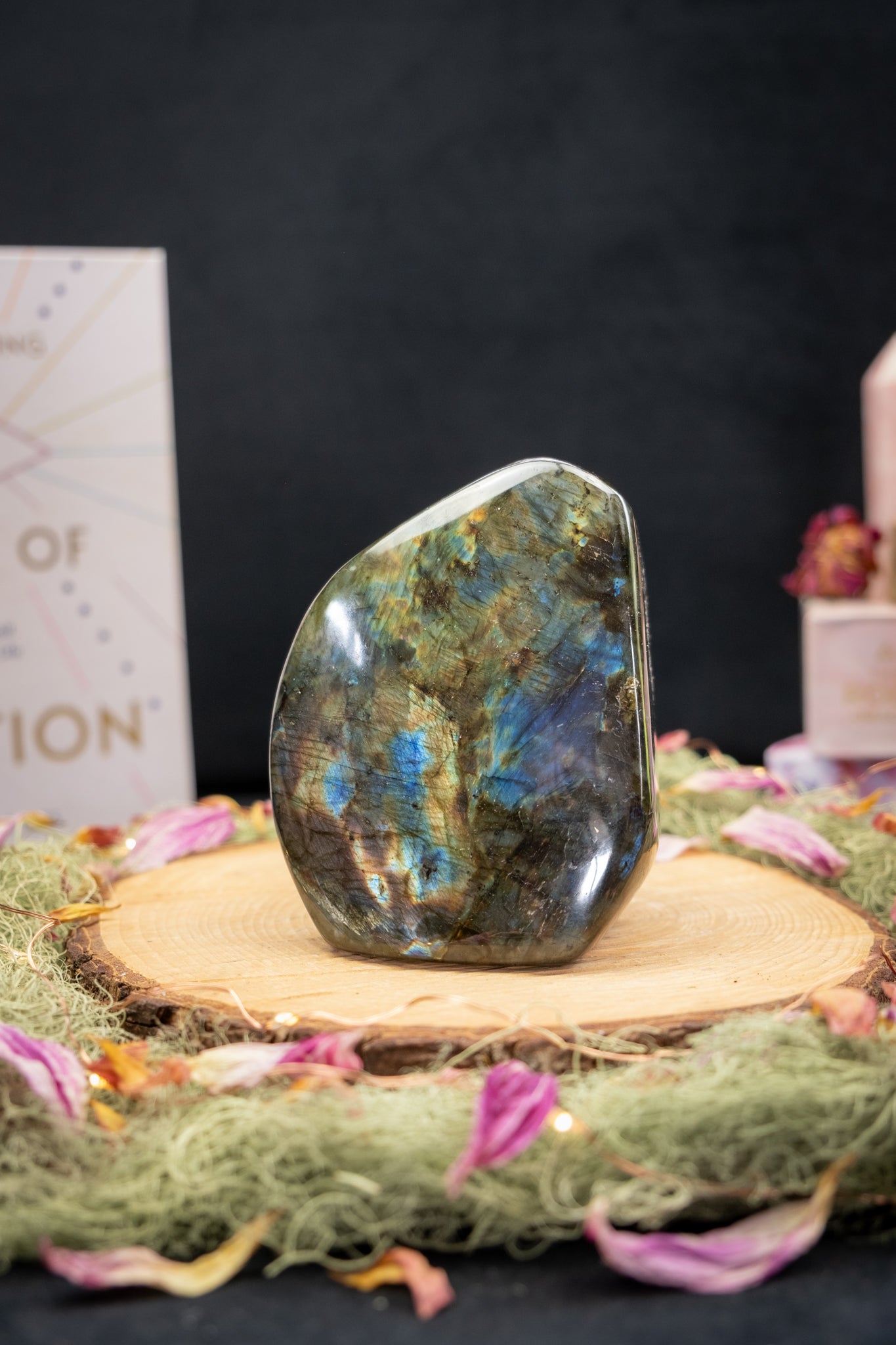 Labradorite Freeform, Large Flash Display Piece