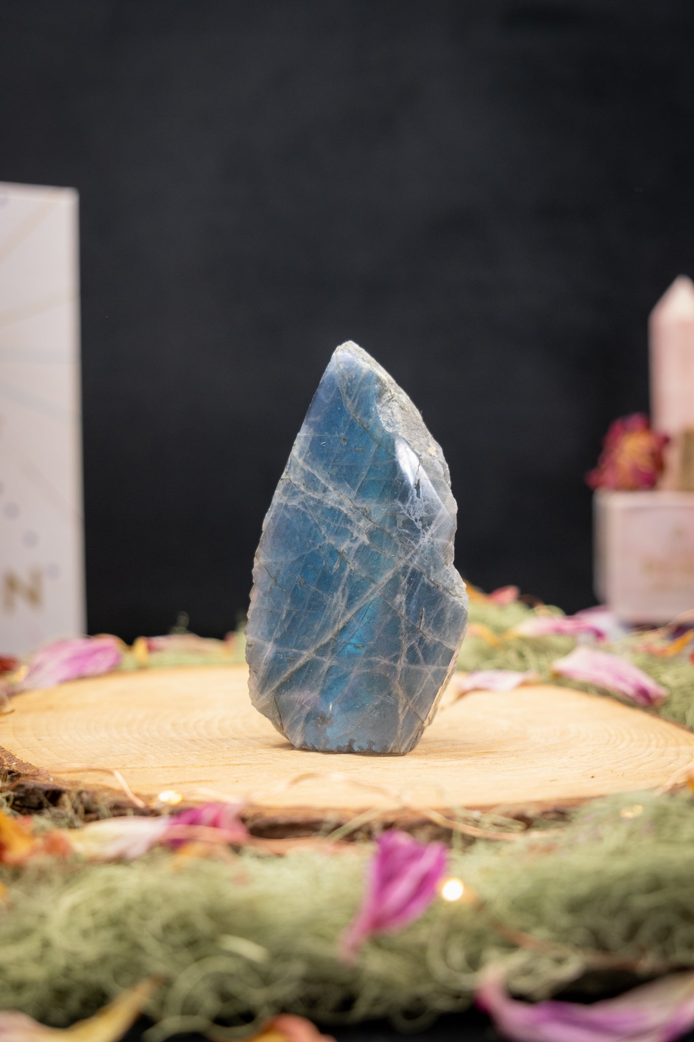 Part Raw, Part Polished, Blue Labradorite Freeform