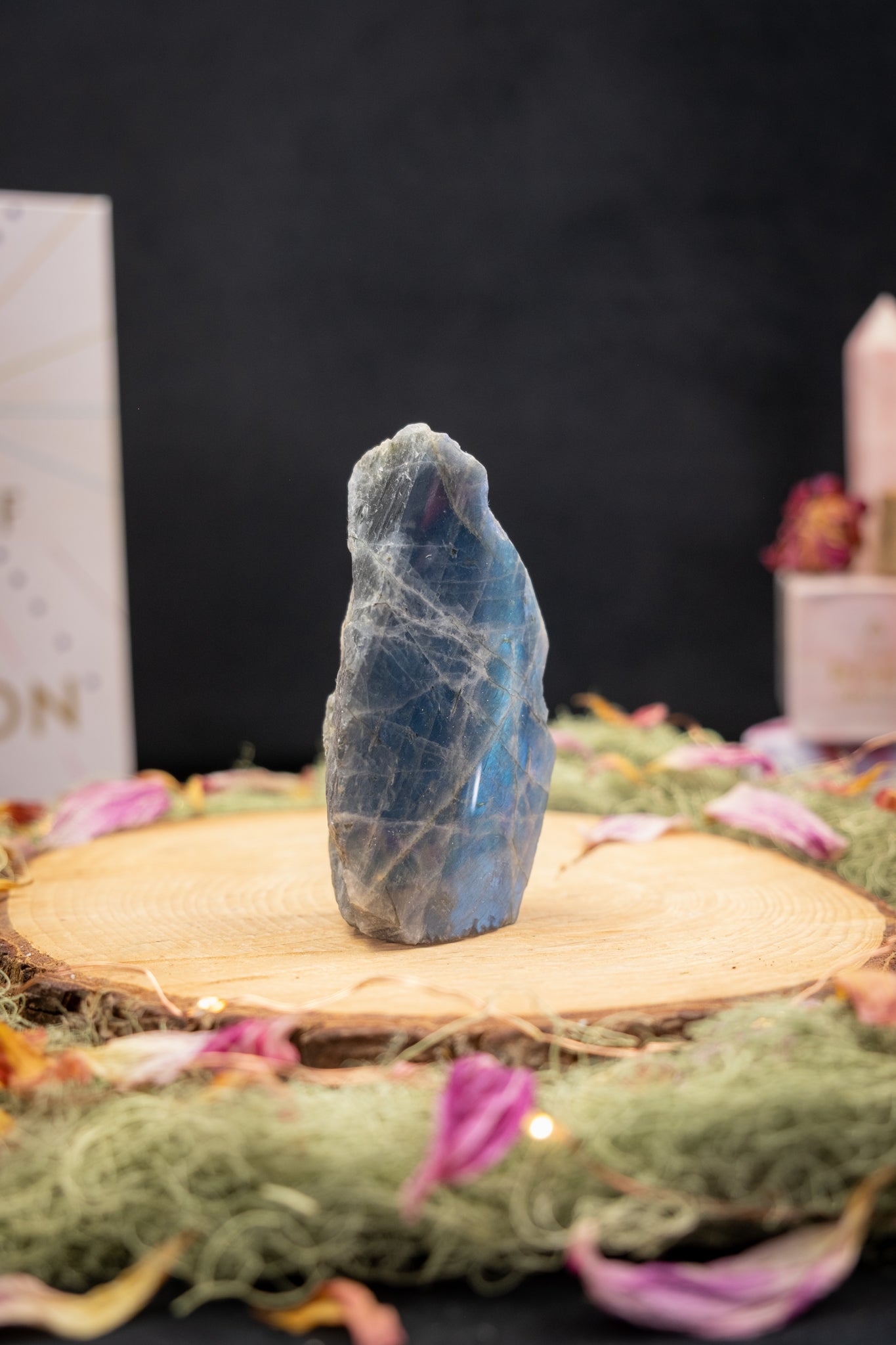 Part Raw, Part Polished, Blue Labradorite Freeform