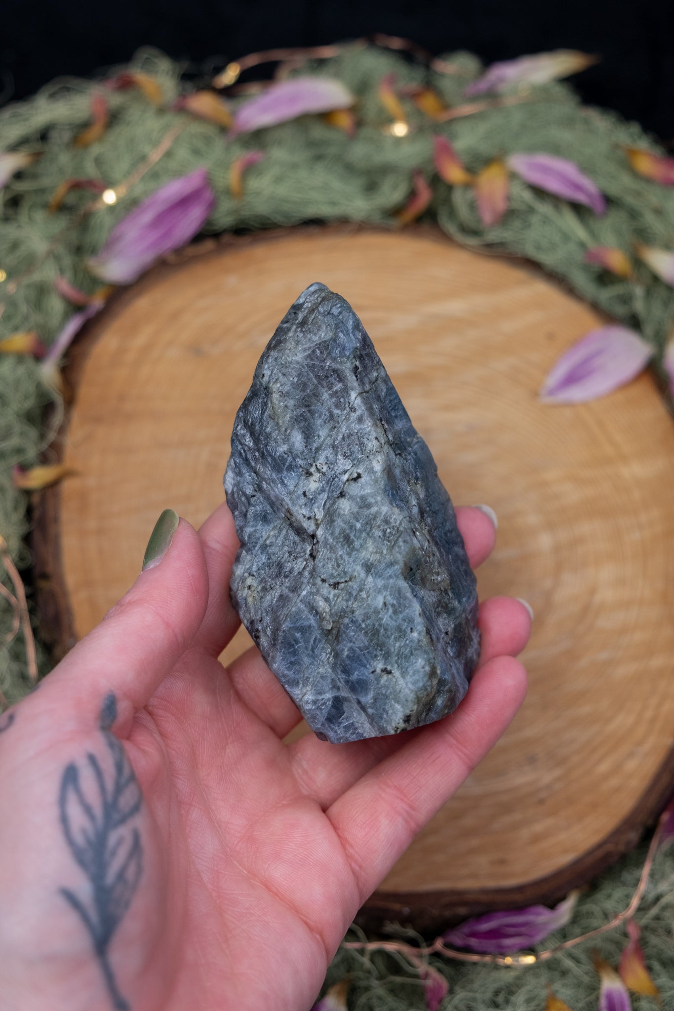 Part Raw, Part Polished, Blue Labradorite Freeform