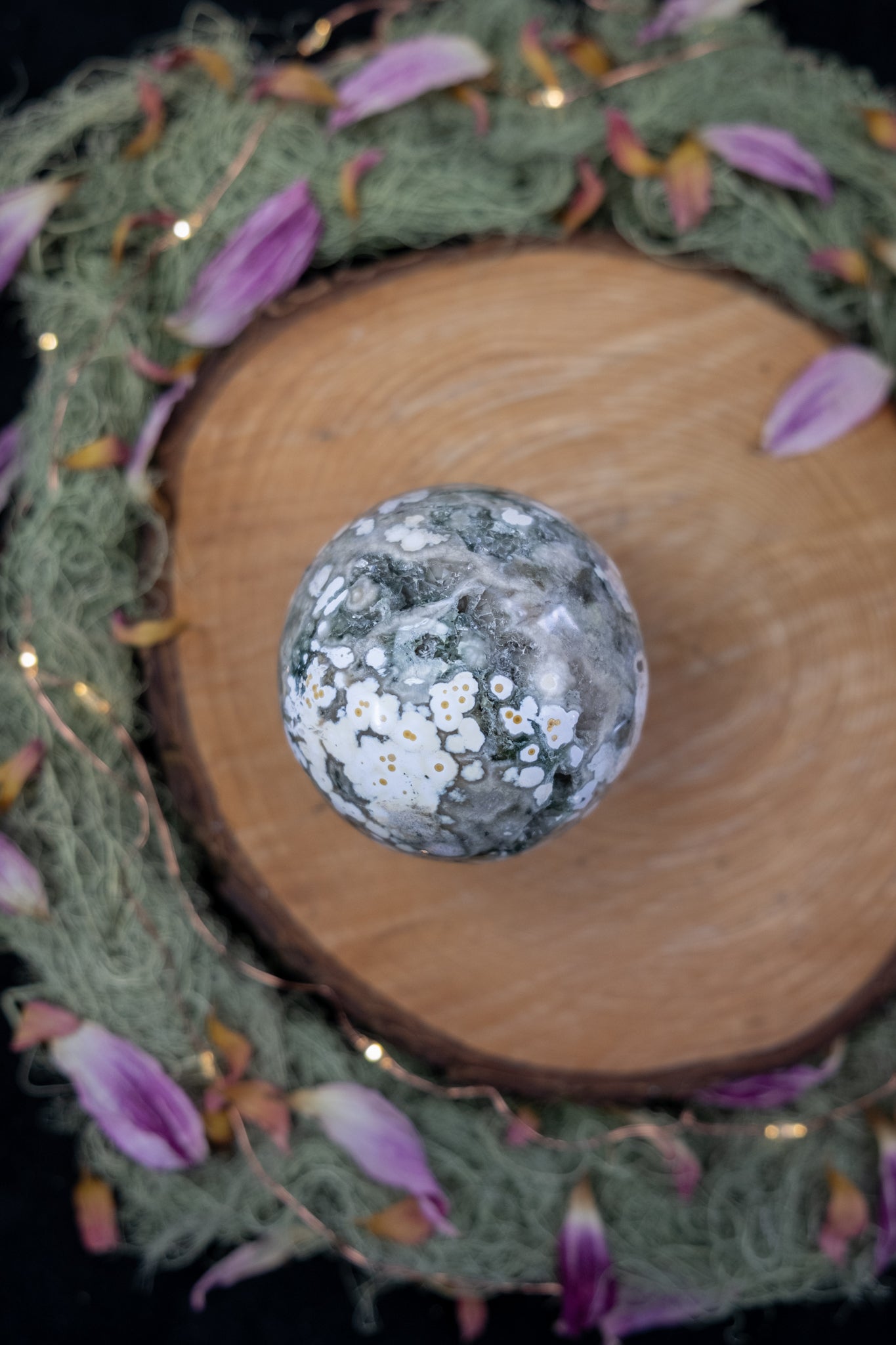 Orbicular Jasper Sphere
