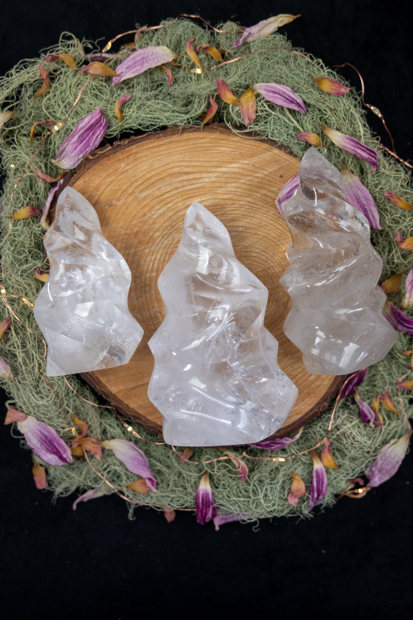 Clear Quartz Flame