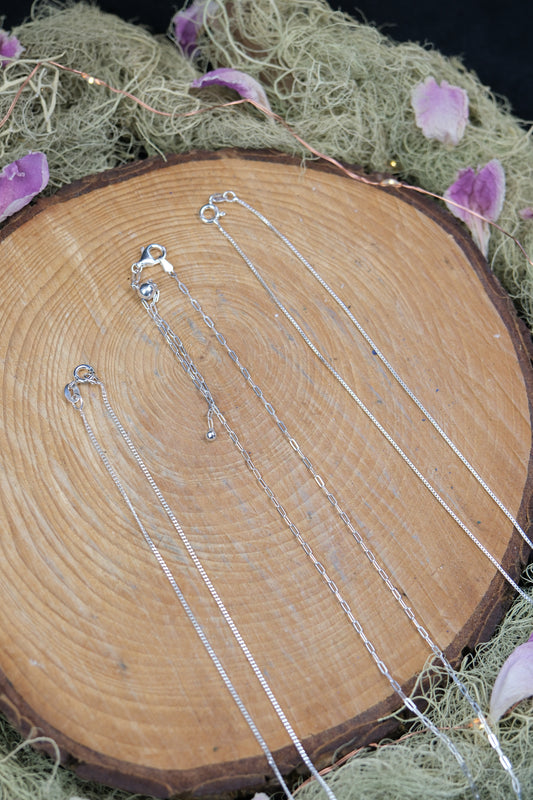 Sterling Silver Chains for Crystal Pendants