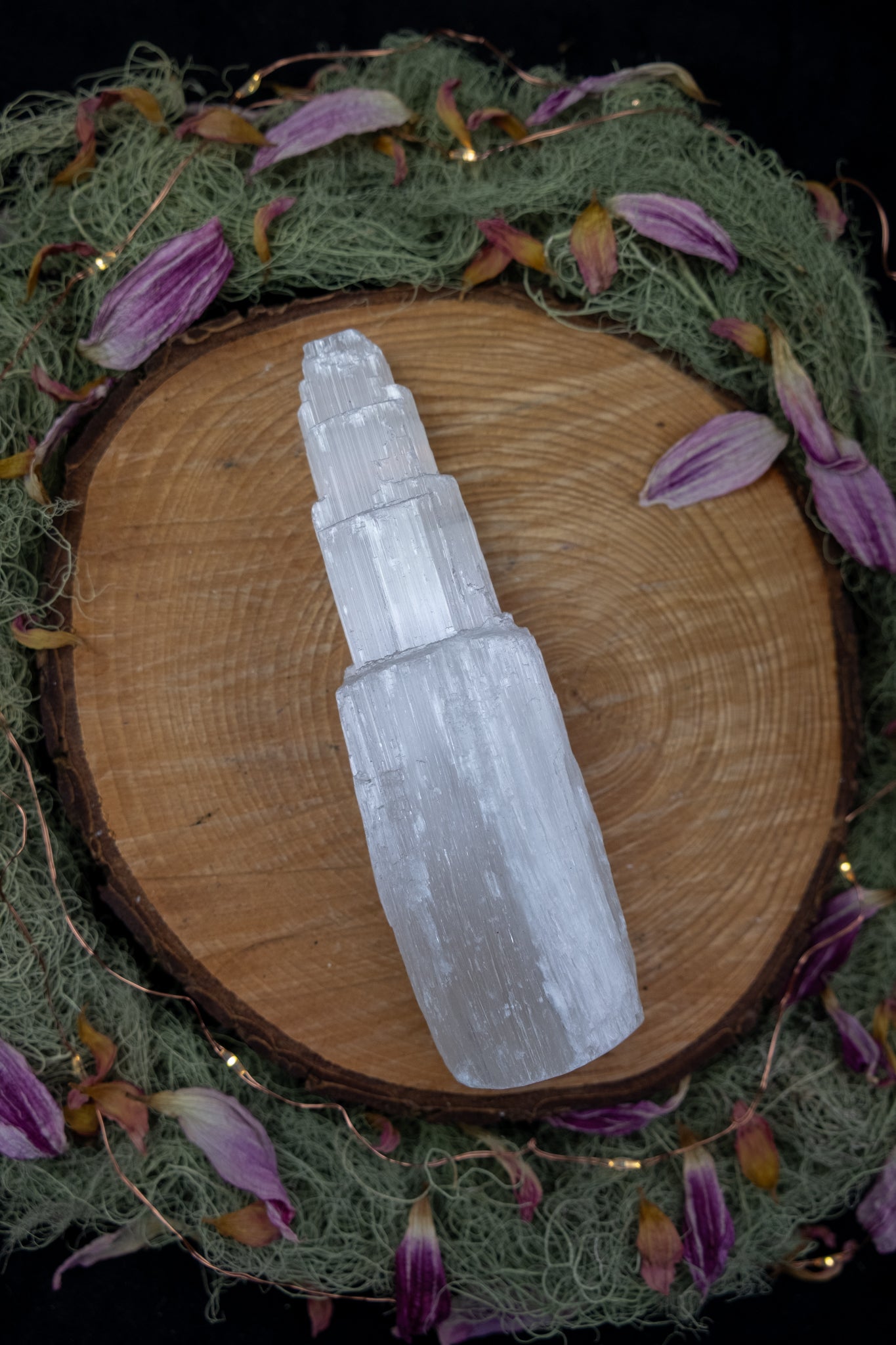 Selenite Crystal Tower, Medium