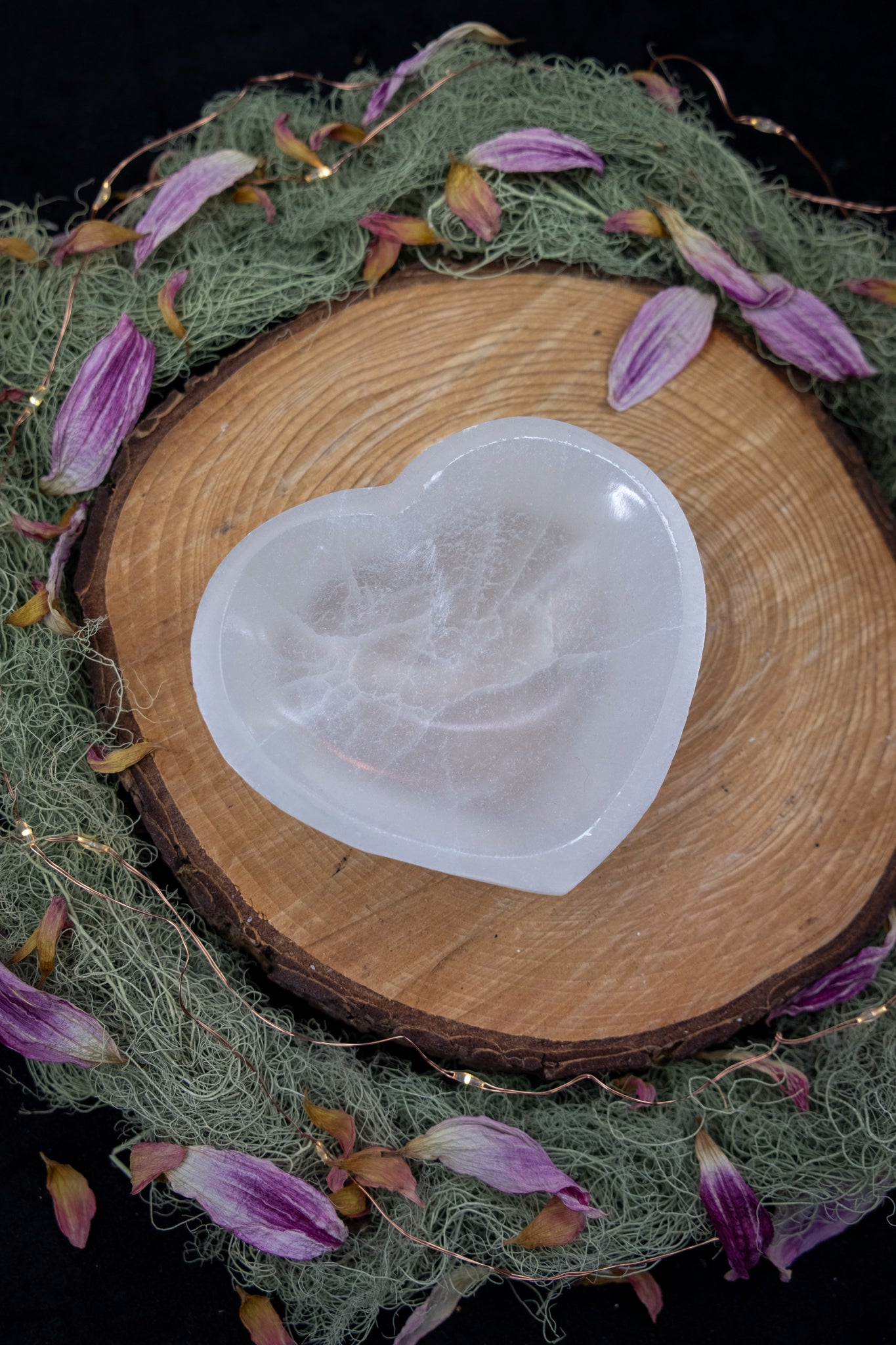 Selenite Heart Bowl