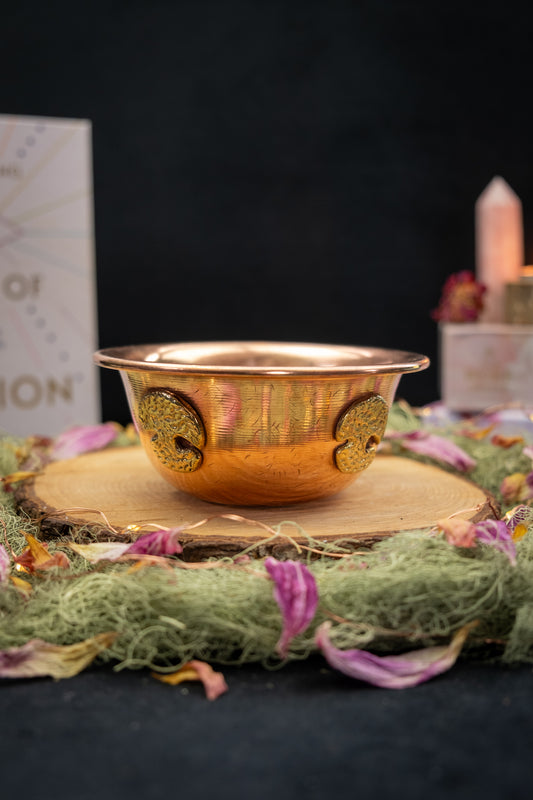 Copper Ritual Bowl With Tree of Life Design
