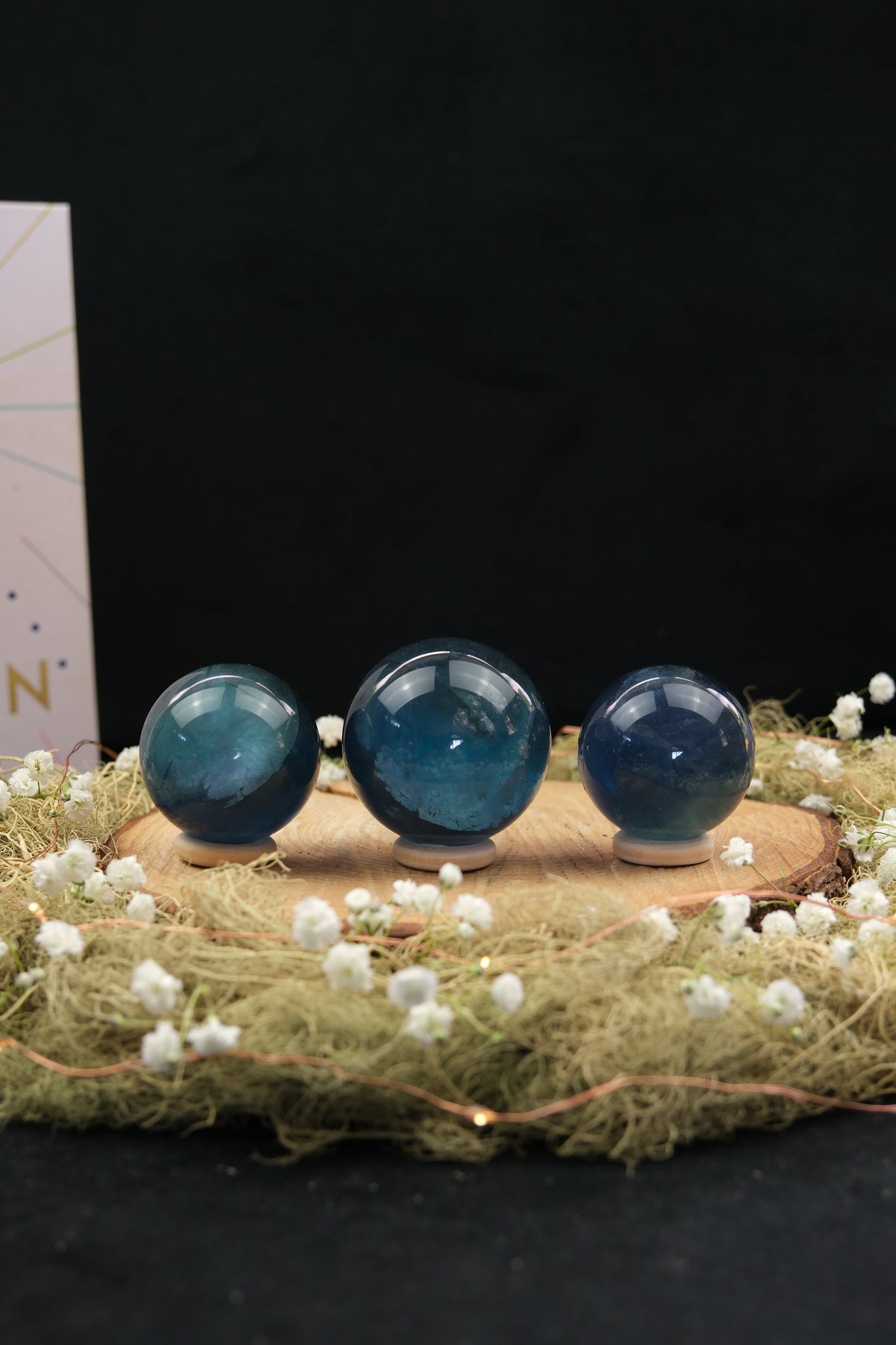 Deep Blue Fluorite Sphere