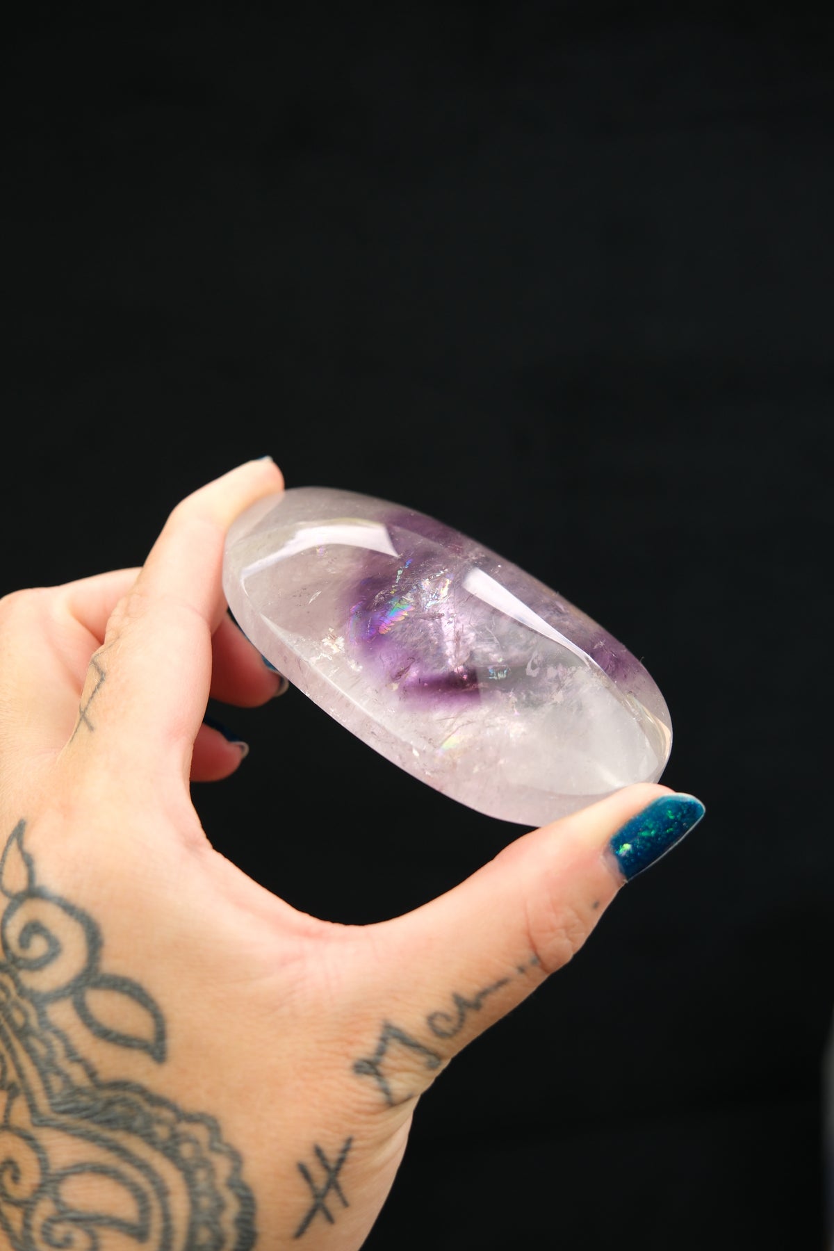 Amethyst Phantom Palm Stone