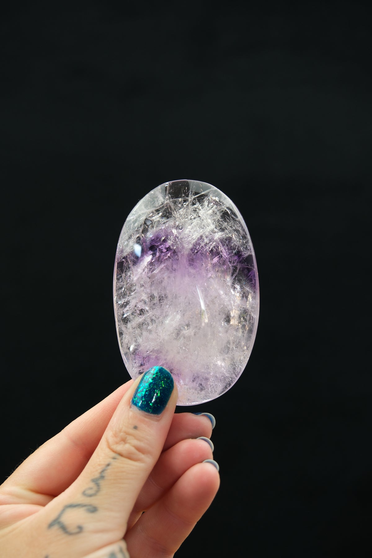 Amethyst Phantom Palm Stone