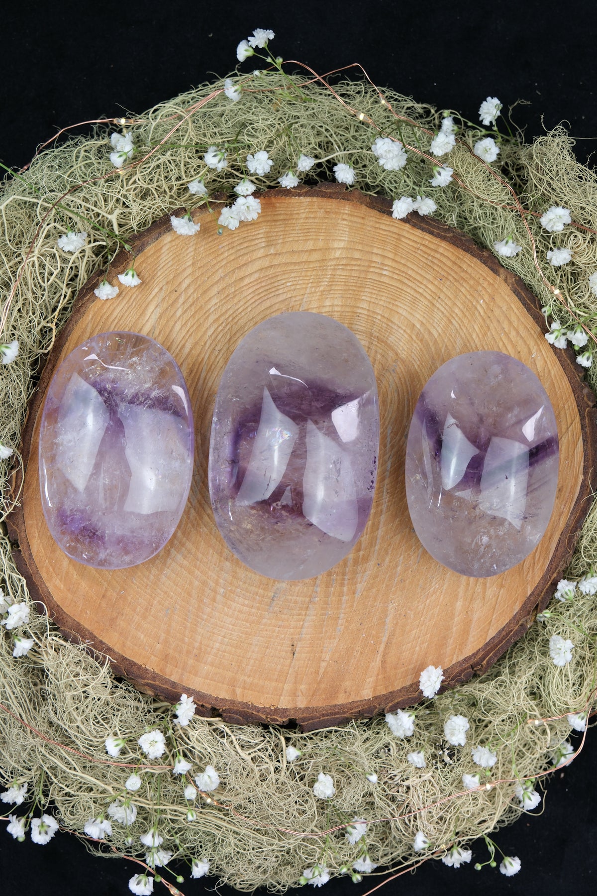 Amethyst Phantom Palm Stone