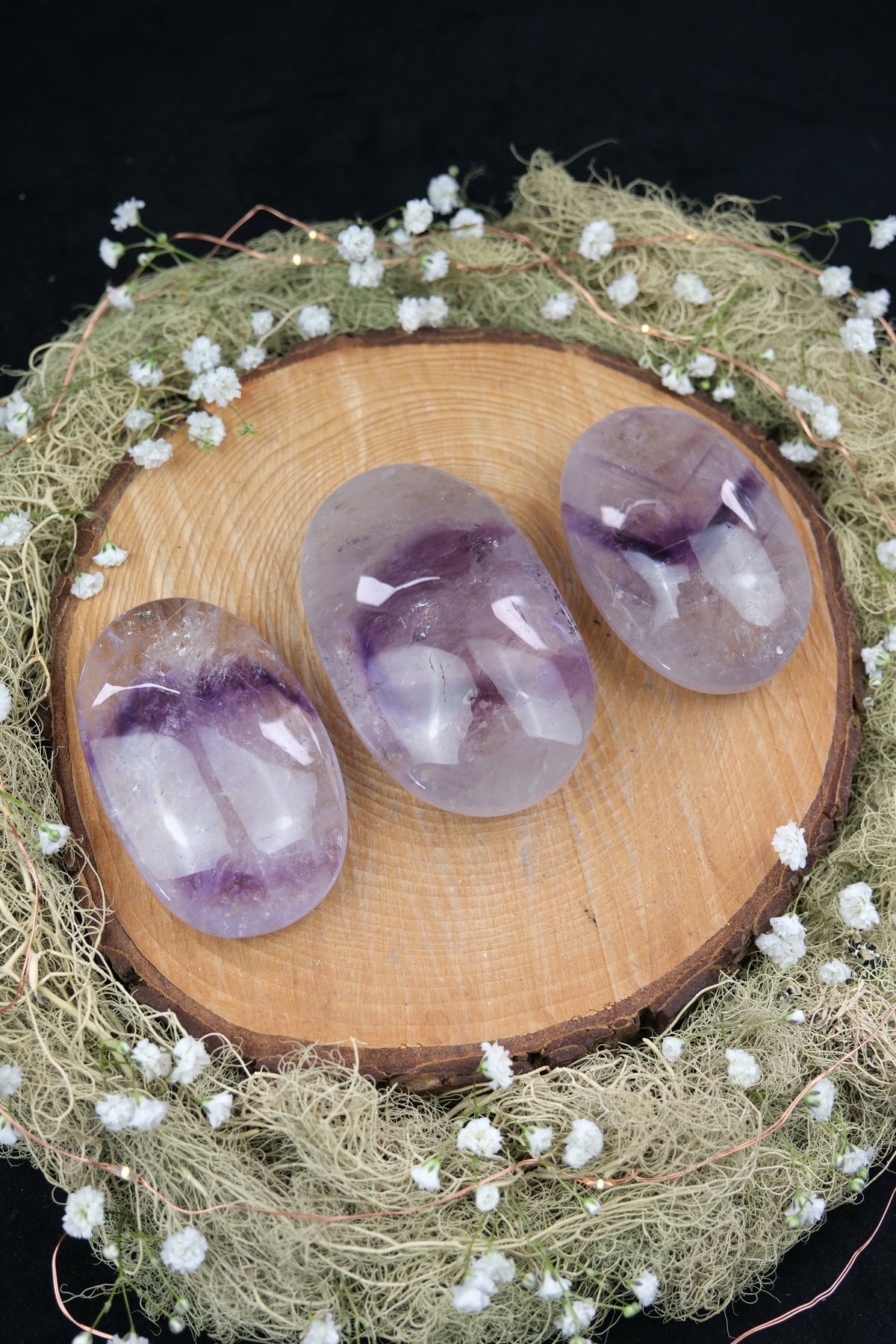 Amethyst Phantom Palm Stone