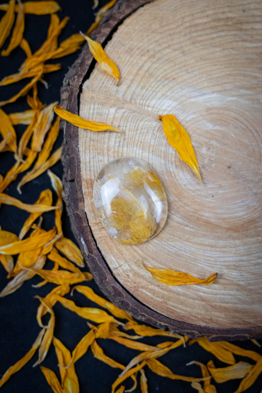 Golden Healer Quartz Cabochon High Grade Polished Crystal Gemstone for Healing Energy Clarity Balance and Spiritual Growth
