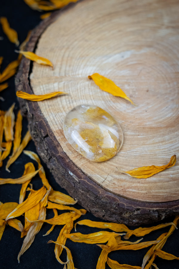 Golden Healer Quartz Cabochon High Grade Polished Crystal Gemstone for Healing Energy Clarity Balance and Spiritual Growth