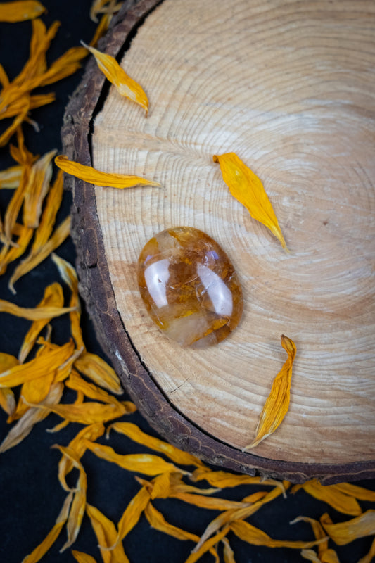Golden Healer Quartz Cabochon High Grade Polished Crystal Gemstone for Healing Energy Clarity Balance and Spiritual Growth
