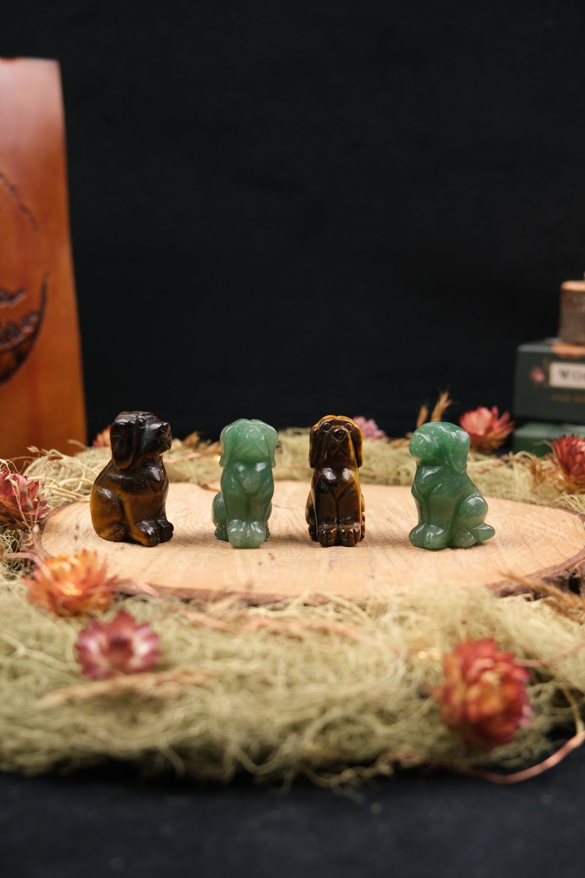 Crystal Dog Carving