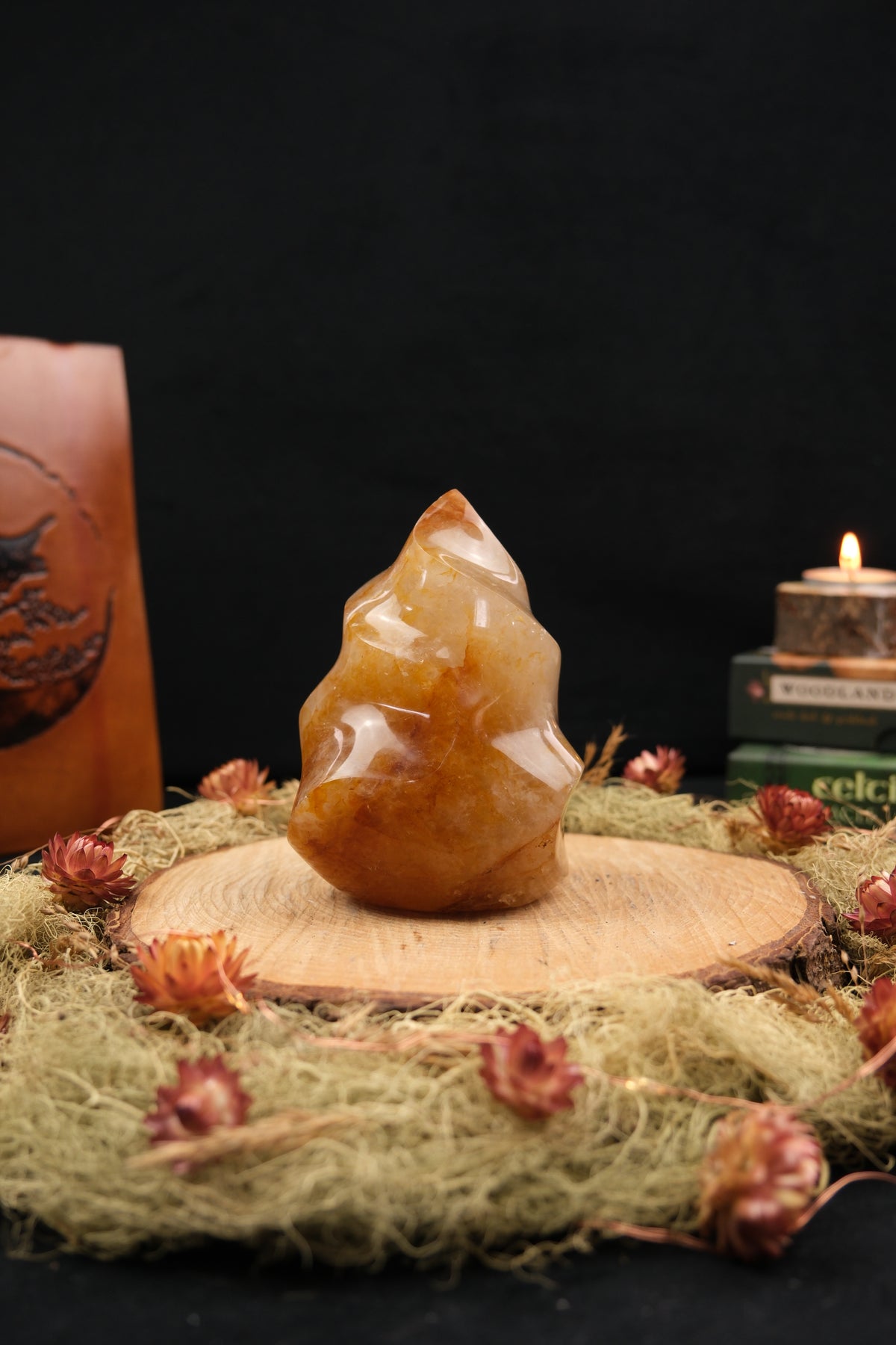 Golden Healer Quartz Flame