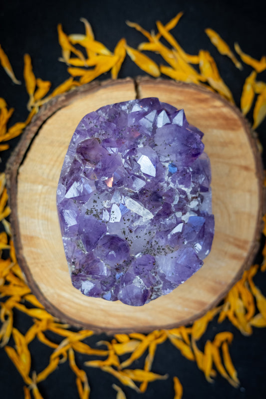 Amethyst Crystal Bed, Raw Amethyst Gemstone Cluster, Large Amethyst Stone for Healing Meditation Reiki Energy