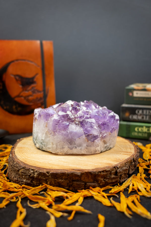 Amethyst Crystal Bed, Raw Amethyst Gemstone Cluster, Large Amethyst Stone for Healing Meditation Reiki Energy