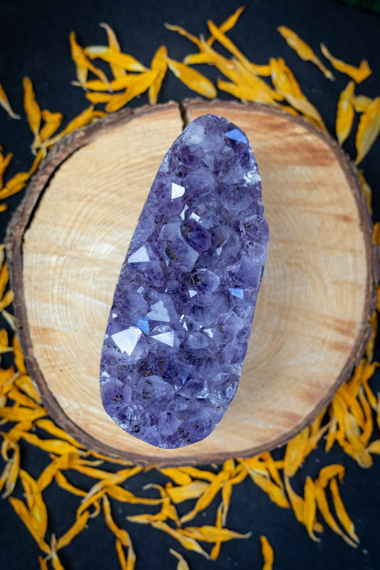 Amethyst Crystal Bed, Raw Amethyst Gemstone Cluster, Large Amethyst Stone for Healing Meditation Reiki Energy