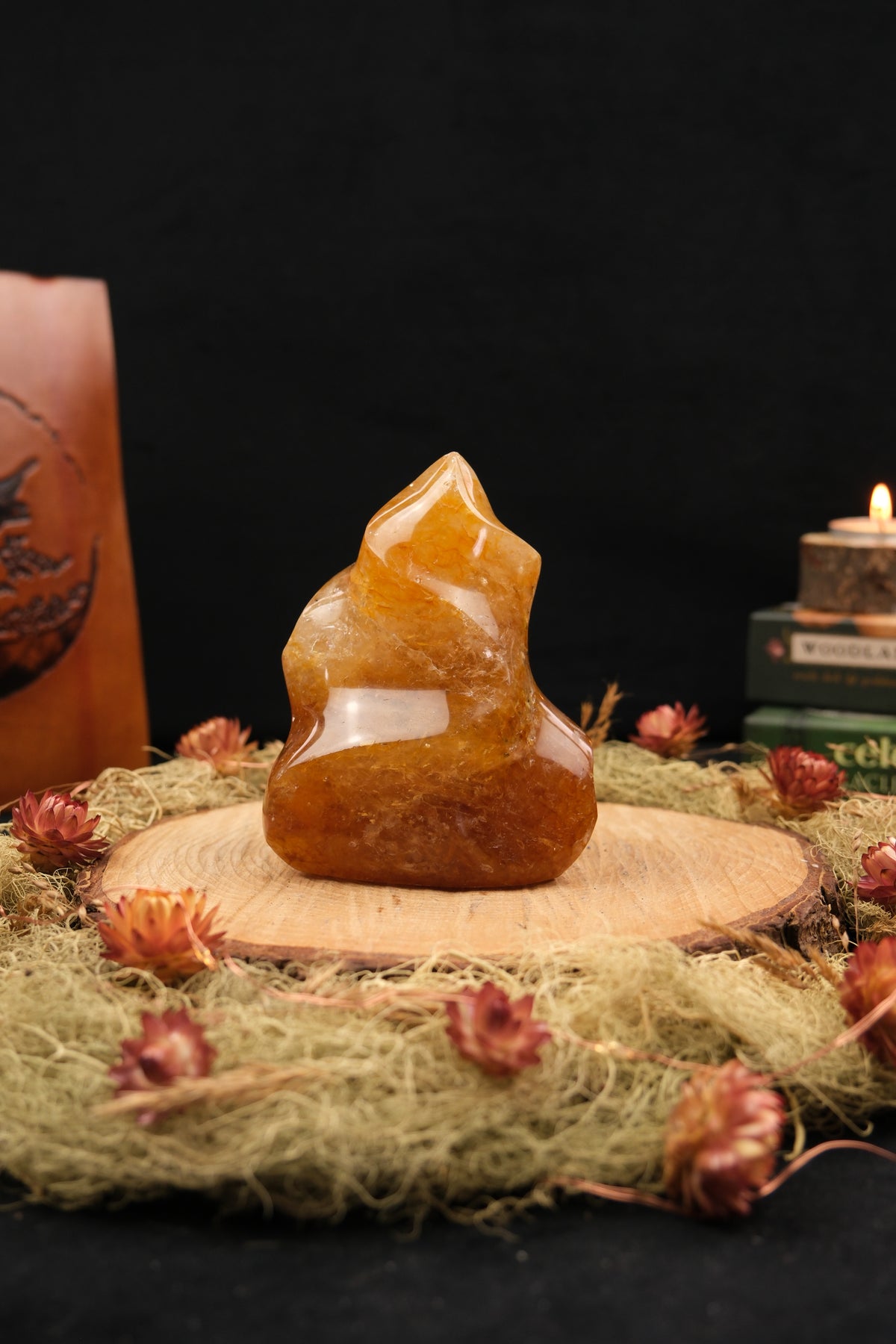 Golden Healer Quartz Flame