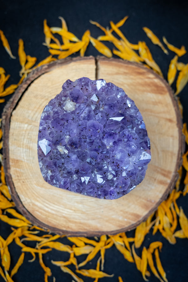 Amethyst Crystal Bed, Raw Amethyst Gemstone Cluster, Large Amethyst Stone for Healing Meditation Reiki Energy