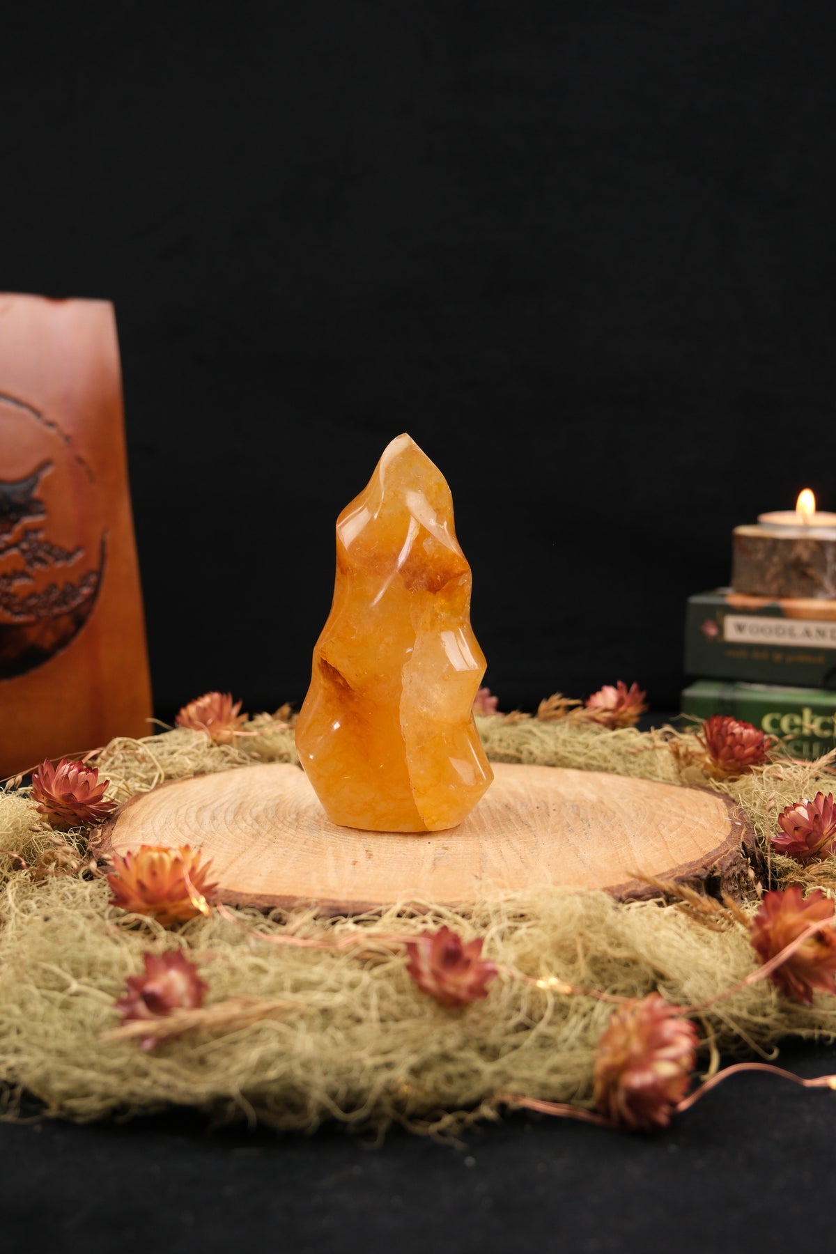 Golden Healer Quartz Flame