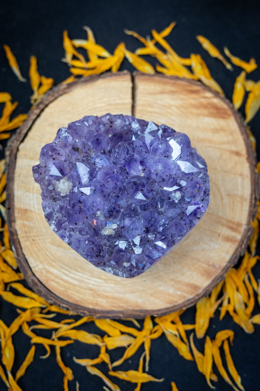 Amethyst Crystal Bed, Raw Amethyst Gemstone Cluster, Large Amethyst Stone for Healing Meditation Reiki Energy