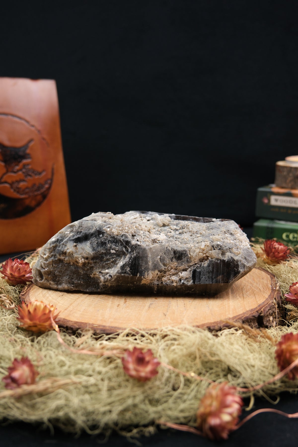 South African Smokey Lemurian Quartz with Barnacle Growth
