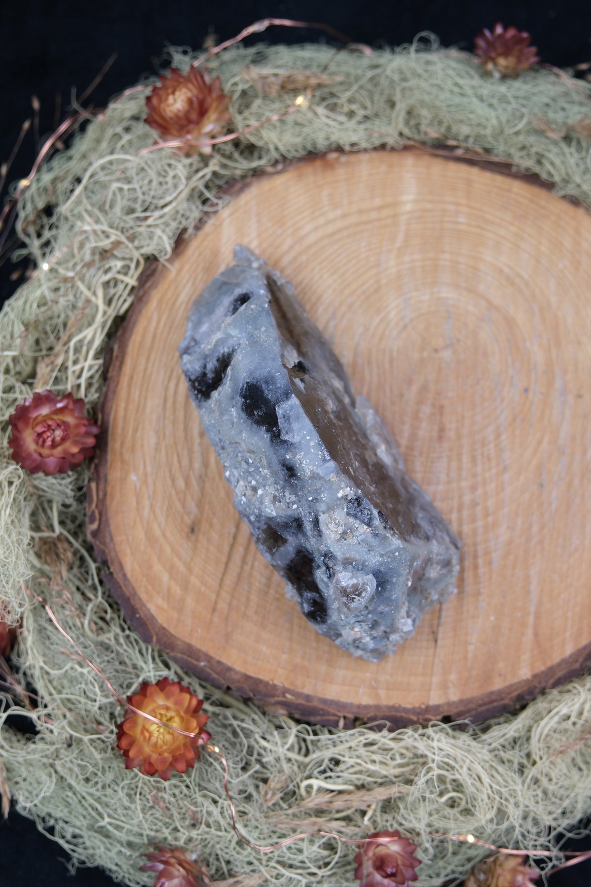 South African Smokey Lemurian Quartz with Self-Healed Growth