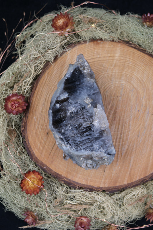 South African Smokey Lemurian Quartz with Self-Healed Growth