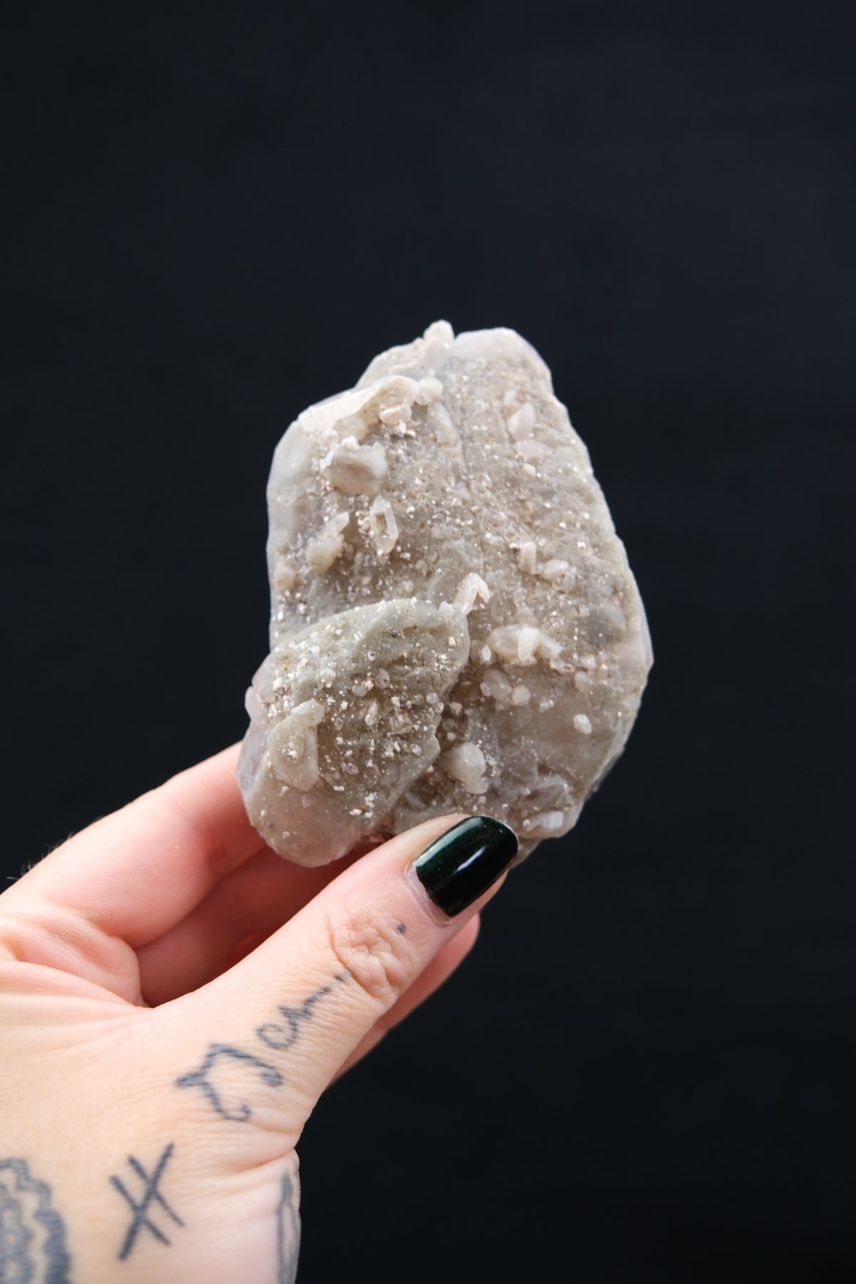 South African Smokey Lemurian Quartz with Barnacle Crystals