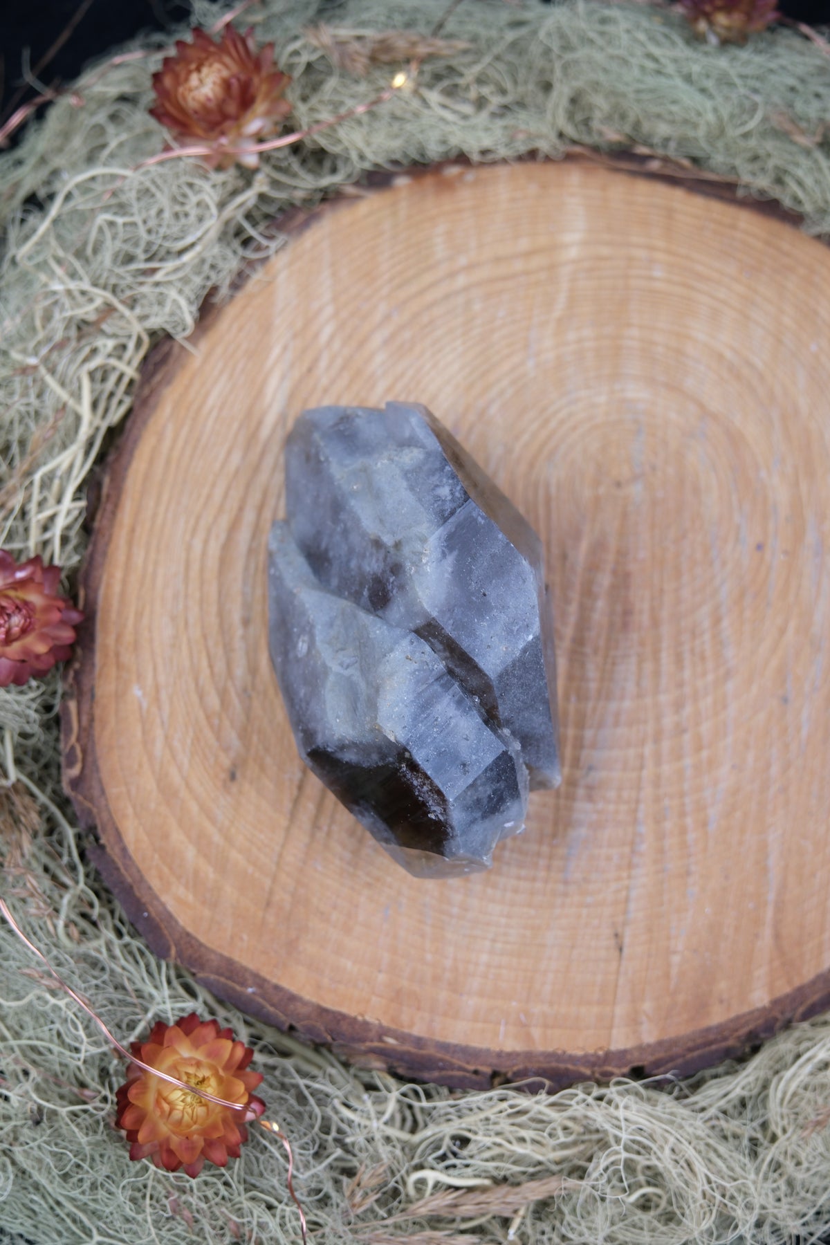 South African Smokey Lemurian Quartz Point