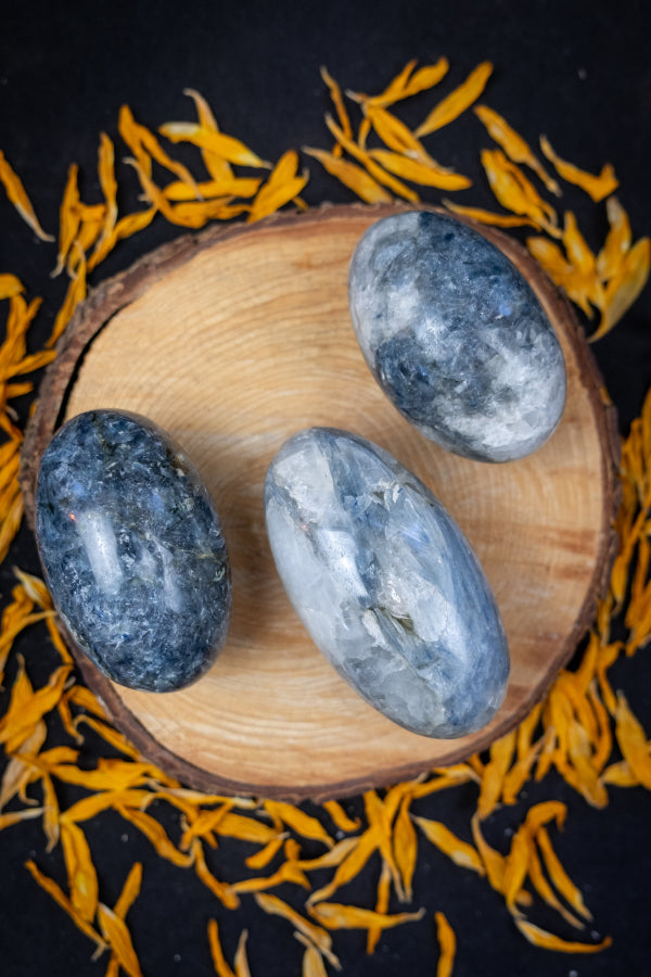 Kyanite in Quartz Lingham Stone, Healing Crystal, High Vibration Gem for Energy Clearing and Chakra Balance