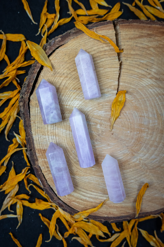 Kunzite Point Crystal, Intuitively Chosen Healing Stone, High Vibration Gem for Heart Chakra Love Calm and Spiritual Growth
