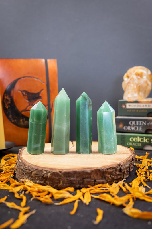 Green Aventurine Crystal Point Crystal for Luck, Crystal for Prosperity, Crystal for Opportunity, abundance crystal