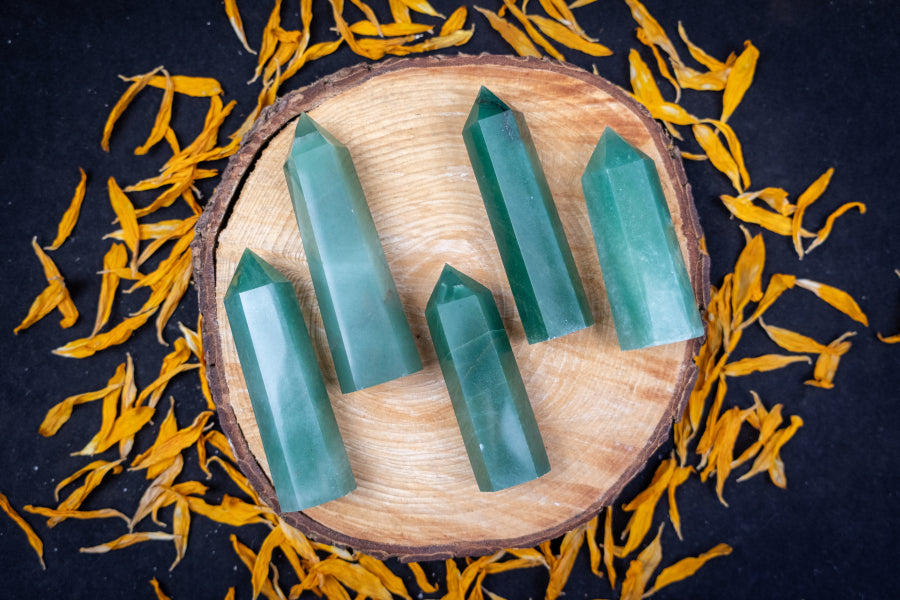 Green Aventurine Crystal Point Crystal for Luck, Crystal for Prosperity, Crystal for Opportunity, abundance crystal