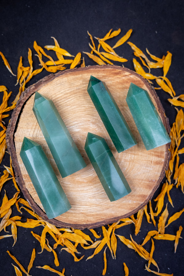 Green Aventurine Crystal Point Crystal for Luck, Crystal for Prosperity, Crystal for Opportunity, abundance crystal