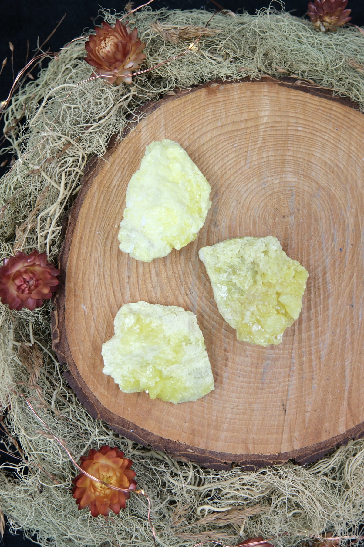 Sulphur Crystal Cluster