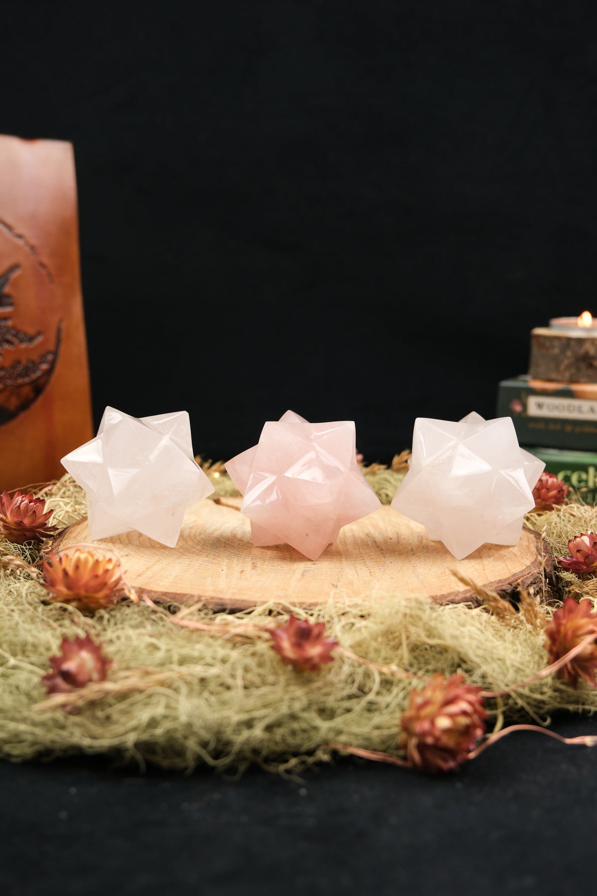 Rose Quartz Merkaba Star