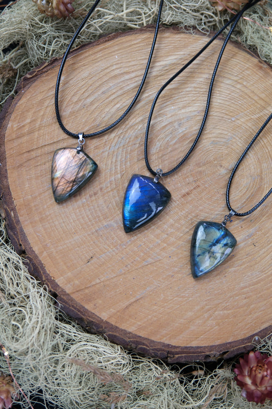 Labradorite Shield Pendant