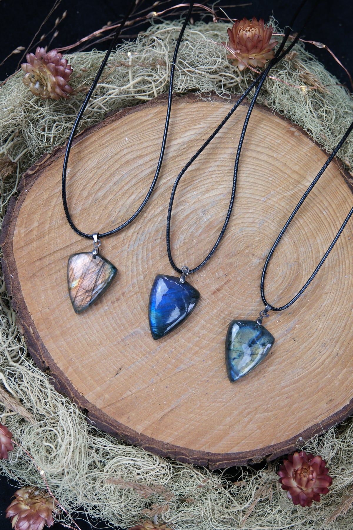 Labradorite Shield Pendant