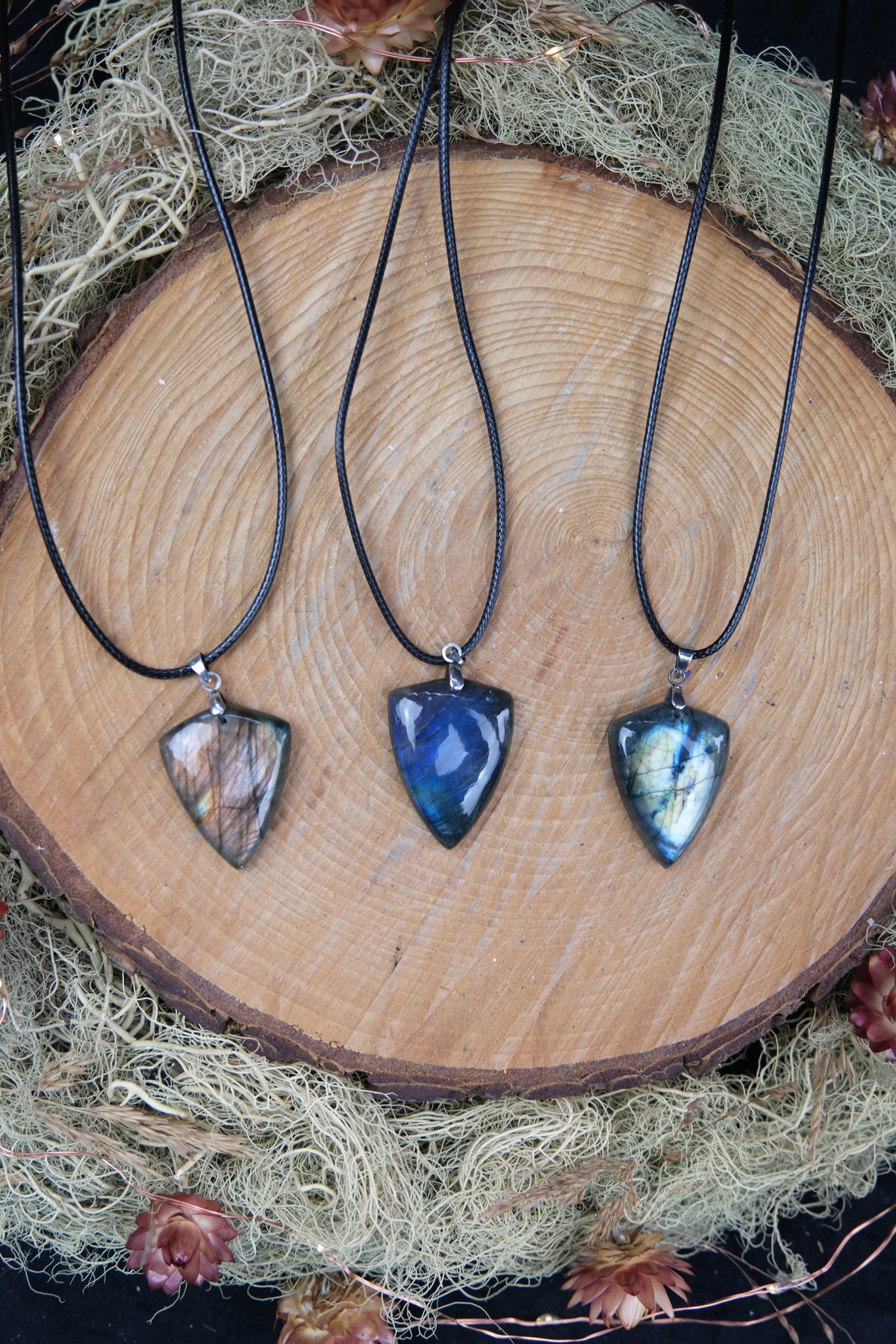 Labradorite Shield Pendant