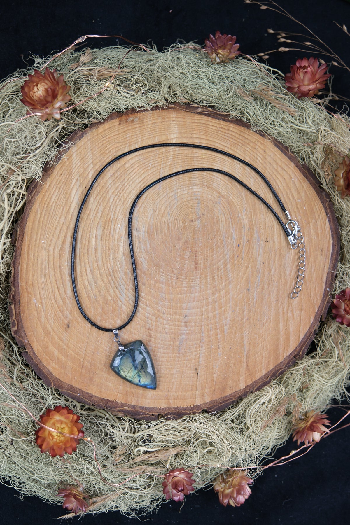 Labradorite Shield Pendant